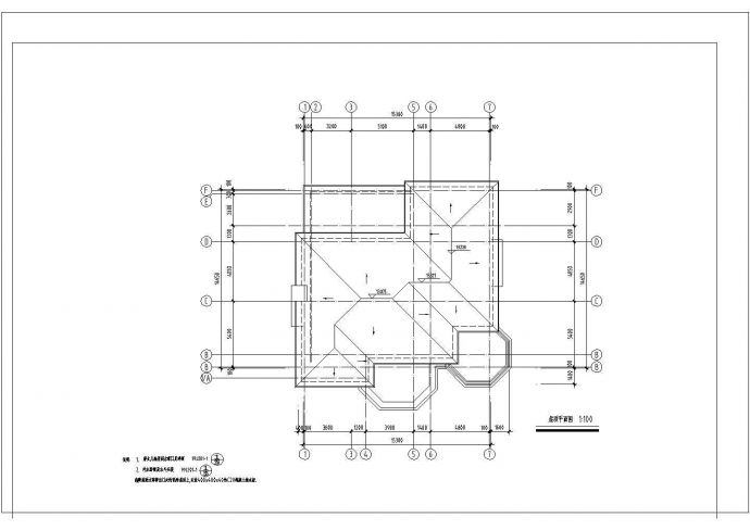 [大连]三层框架剪力墙结构别墅结构施工图（含建筑图）_图1