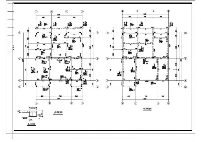 [广东]四层框架结构别墅结构图（含建筑图）(CAD，20张图纸)_图1