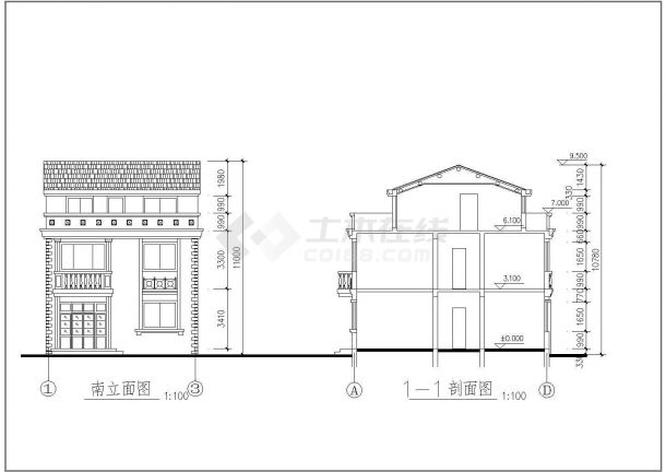 某高层现代别墅设计CAD参考图-图二