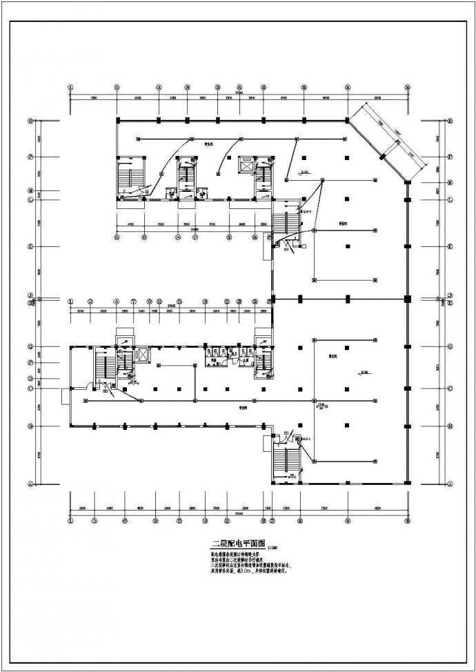 某综合楼电气施工设计CAD图纸_图1
