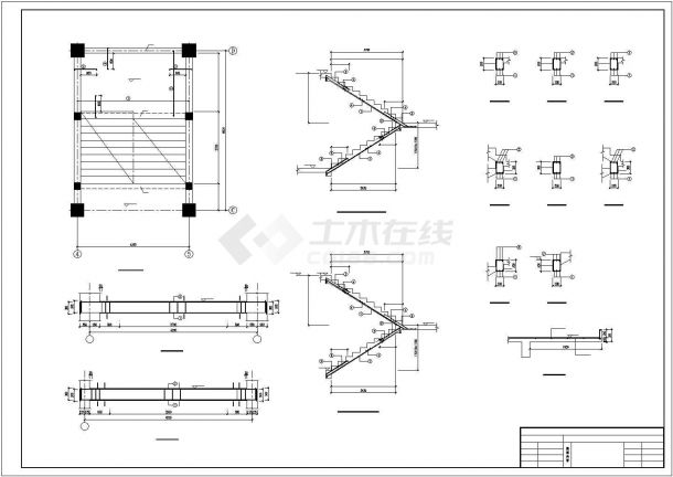 某知名设计公司6层框架结构办公楼结构设计CAD图纸-图一