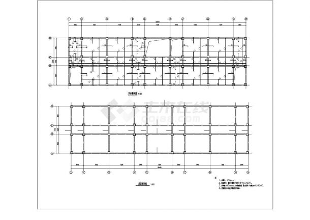 广州市某外企公司6层框架结构办公楼全套结构设计CAD图纸-图一