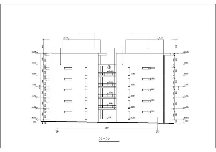 某消防支队9100平米五层框架结构战士宿舍楼平立剖面设计CAD图纸_图1