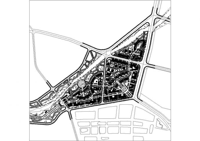 多层欧式小区规划施工CAD图_图1