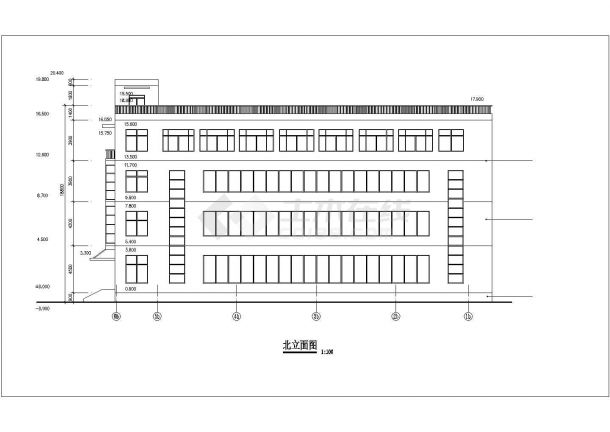 宁波市某科技公司3800平米四层框架结构办公楼全套建筑设计CAD图纸-图二