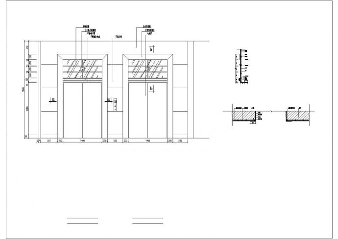 41电梯厅立面建筑全套cad图，含效果图_图1
