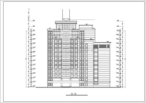 深圳市某新建医院1.1万平米13层框架结构门诊楼平立剖面设计CAD图纸-图一