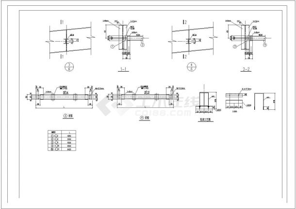 某钢结构节点图CAD设计全套完整-图一