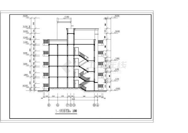 某大型建设工程建筑节能CAD施工设计图-图二