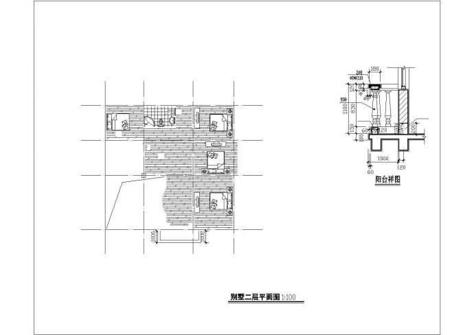 285平米2层砖混结构独立别墅建筑+结构设计CAD图纸（含效果图）_图1