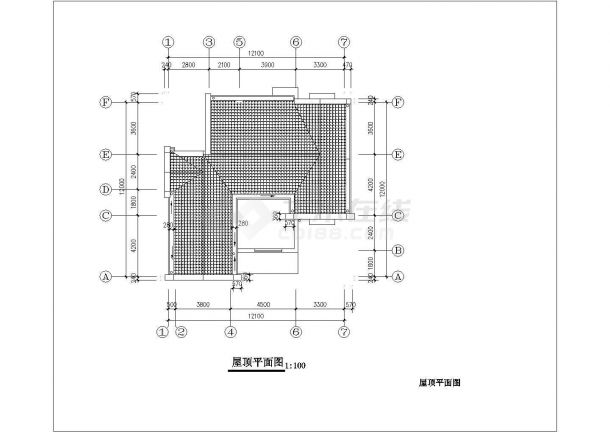 太原市某村镇2层砖混结构独栋别墅建筑设计CAD图纸-图一