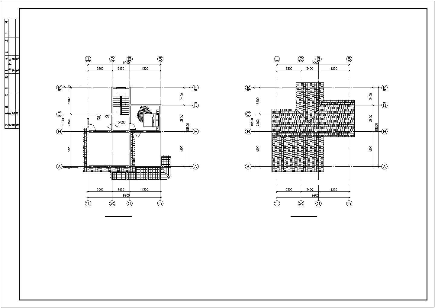 慈溪市某村镇260平米3层砖混结构独立别墅平立剖面设计CAD图纸