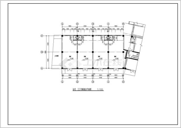4100平米6层框混结构组合式住宅楼平面设计CAD图纸（2套方案）-图一