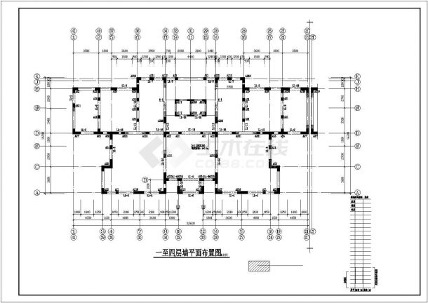 【最新】某18层纯剪力墙结构住宅楼建筑设计CAD图纸-图一
