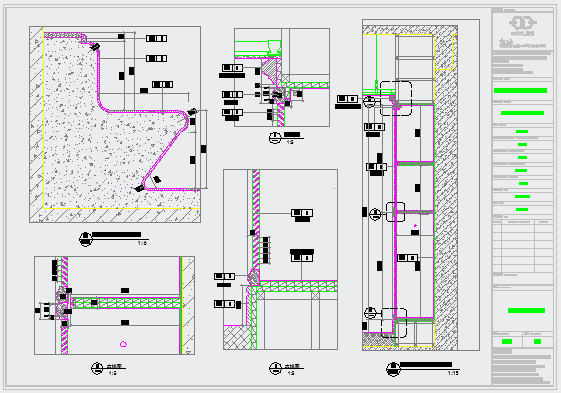 某小区地下层CAD设计大样节点_图1