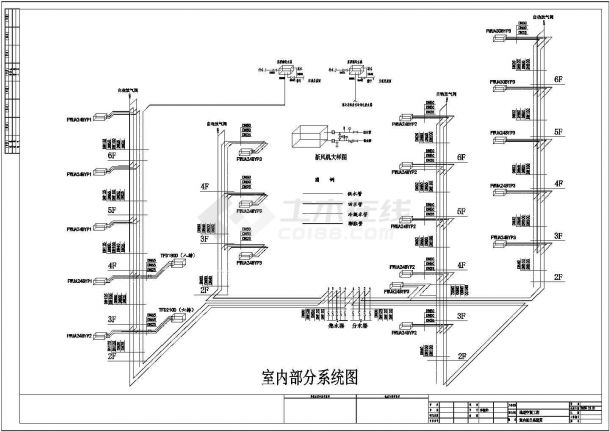 综合楼大型地源热泵系统设计cad施工图-图一