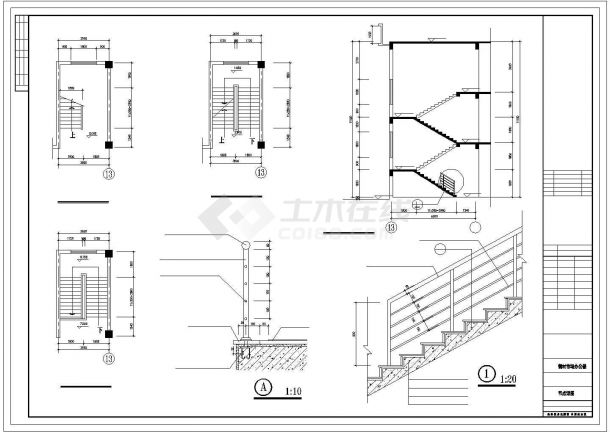 【最新】钢材市场办公楼建筑设计CAD图纸-图二