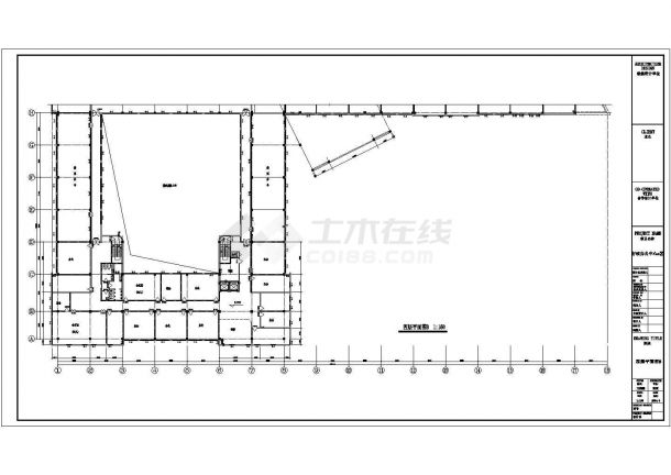 【最新】某地区办公中心建筑设计CAD图纸-图二