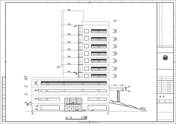 【最新】某行政办公大厦设计CAD图纸_图1