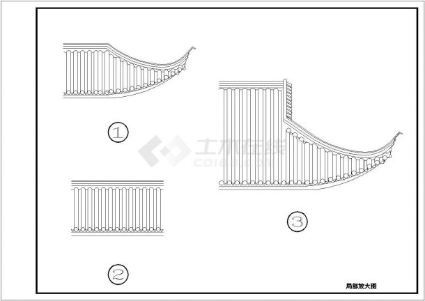 某公司大门建筑设计全套CAD图纸-图二