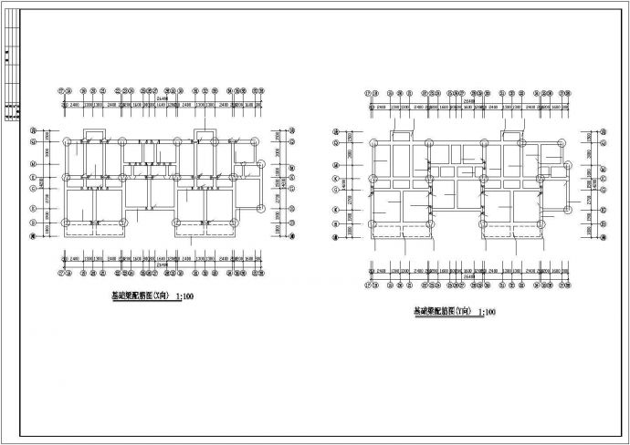 长春市万和北路某小区6层砖混结构住宅楼全套平面结构设计CAD图纸_图1