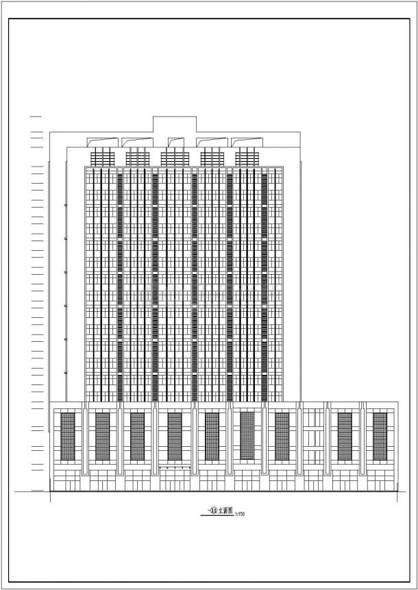 某市办公写字楼建筑设计全套CAD图-图二