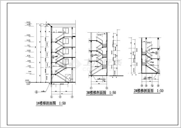 某消防大队办公楼建筑设计全套CAD图-图二