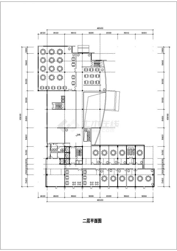 衢州市新丰路某21层商务大酒店全套平面设计CAD图纸 （含地下层）-图一