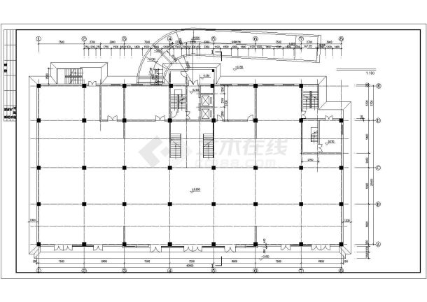 地上十一层板式商住楼建筑施工图纸-图二