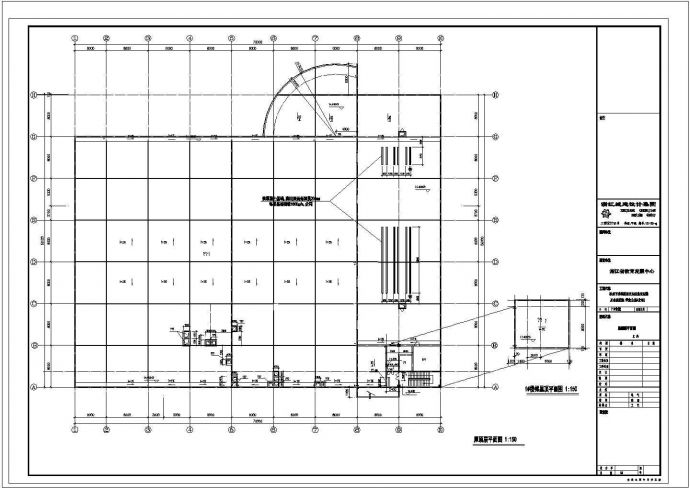 下沙高教园区后勤服务中心设计cad施工图_图1