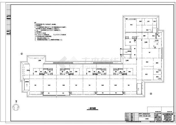 3200平米3层框架结构幼儿园建筑设计CAD施工图-图一