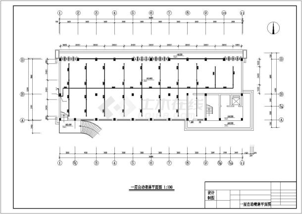 6100平米商办综合楼给排水设计图-图一