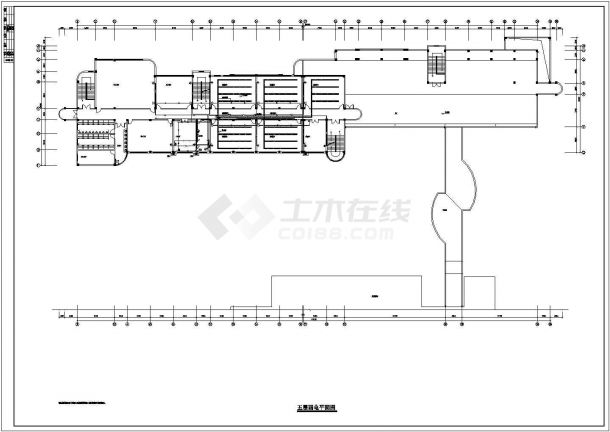 1万多平五层教学楼电气施工cad图，共十七张-图二