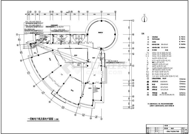 某连锁健身房电气CAD全套设计施工图-图二