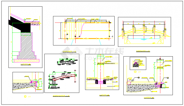 某木拱桥CAD构造详图设计-图一