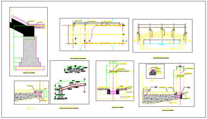 某木拱桥CAD构造详图设计_图1
