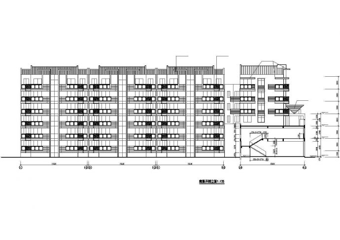 扬州某小区5000平米左右6层砖混结构住宅楼全套建筑设计CAD图纸_图1