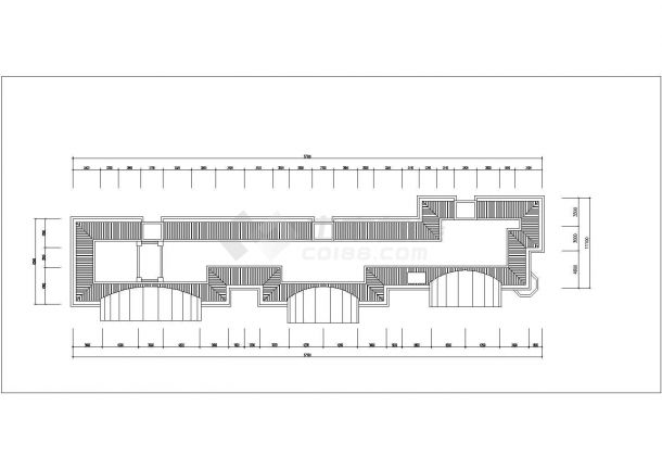 湖州市某现代化小区3770平米6层混合结构住宅楼平立剖面设计CAD图纸-图一