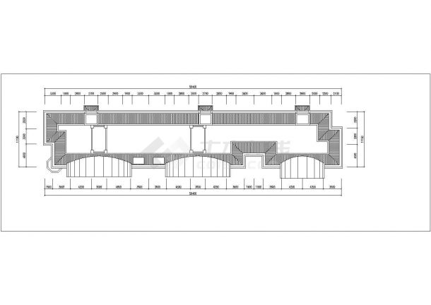 赣州市某小区4000平米左右6层砖混结构住宅楼平立剖面设计CAD图纸-图一