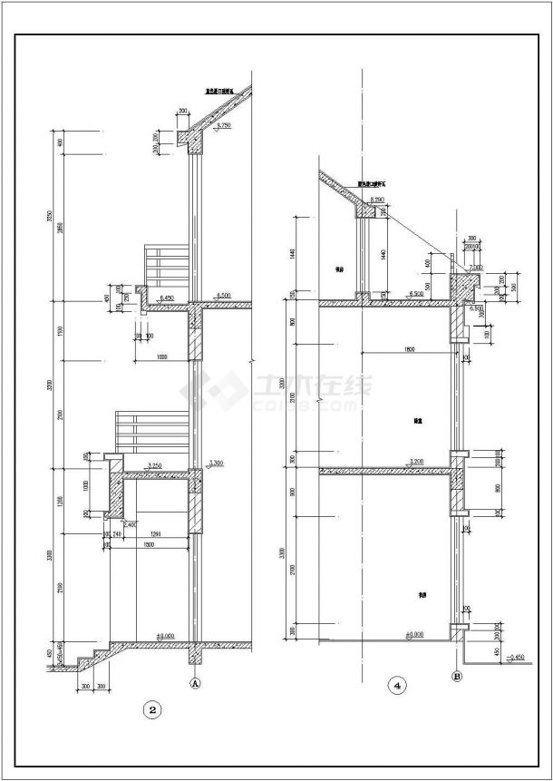 三层现代风格住宅建筑方案设计图-图二