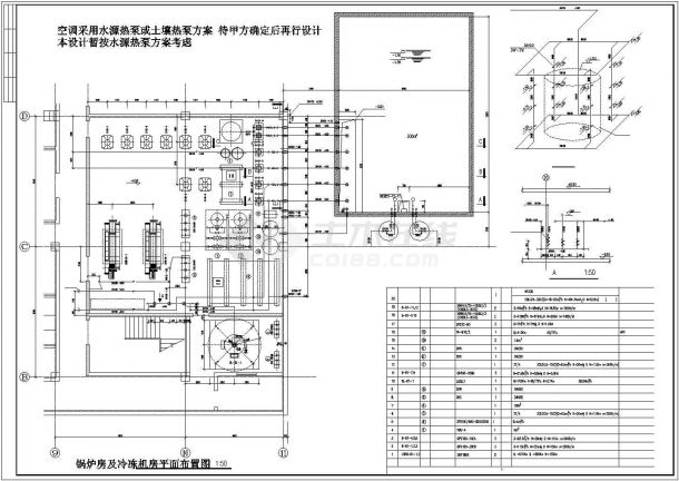 某化工厂锅炉房施工详细设计图（含效果图）-图二