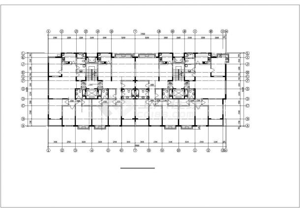 某地区10层框架结构住宅楼平立剖面设计CAD图纸（含阁楼层）-图一