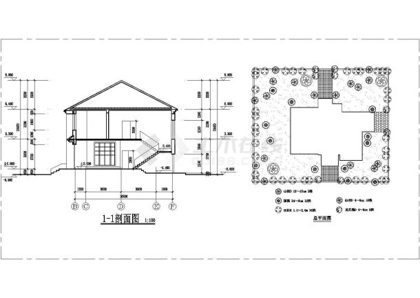 现代风格住宅建筑方案CAD参考图-图一