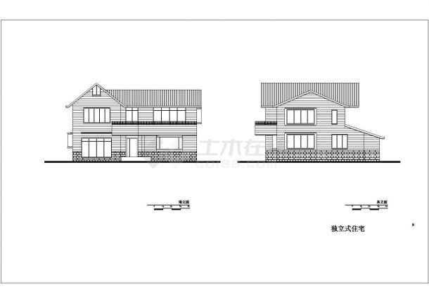 独立式住宅建筑方案设计图-图二