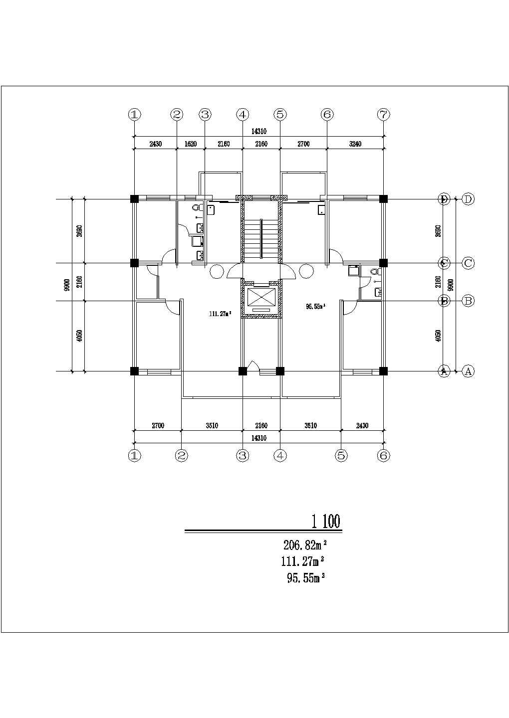 衡阳市某新建小区经典热门户型设计CAD图纸（共9张）