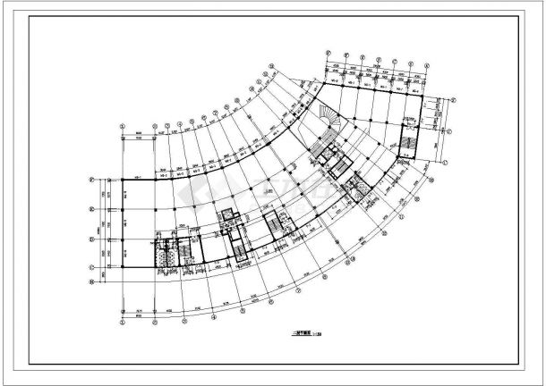 昆山市花桥镇某1.9万平15层框架结构商务宾馆全套建筑设计CAD图纸-图二
