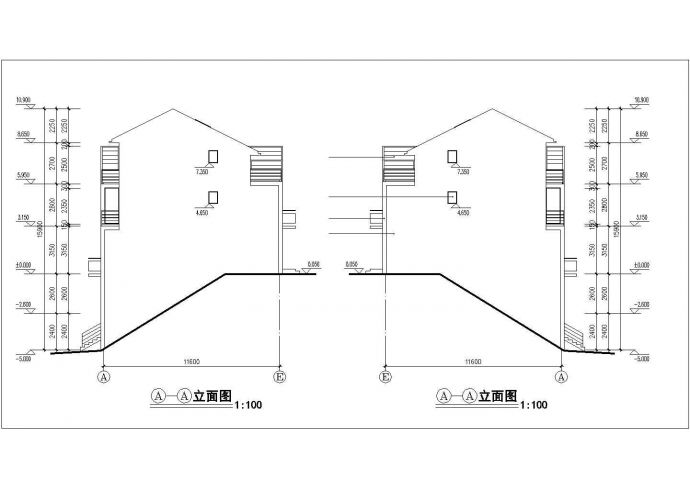 长春市某小区4层砖混结构住宅楼平立剖面设计CAD图纸（底层为车库）_图1