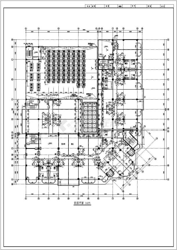 临街15层框架结构商住公寓楼建筑布置设计CAD图纸（1-3层商用）-图二