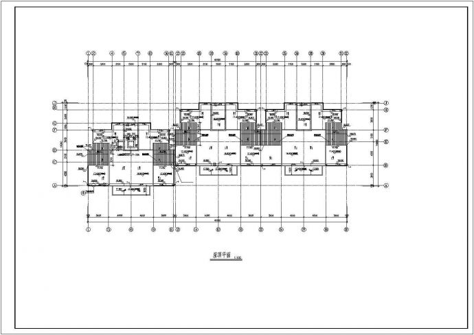 宜昌市某小区3900平米6层混合结构住宅楼平立剖面设计CAD图纸_图1