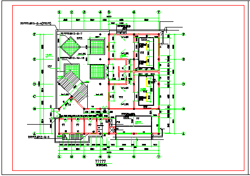 建筑图-西磁食堂2层设计cad施工图-图二